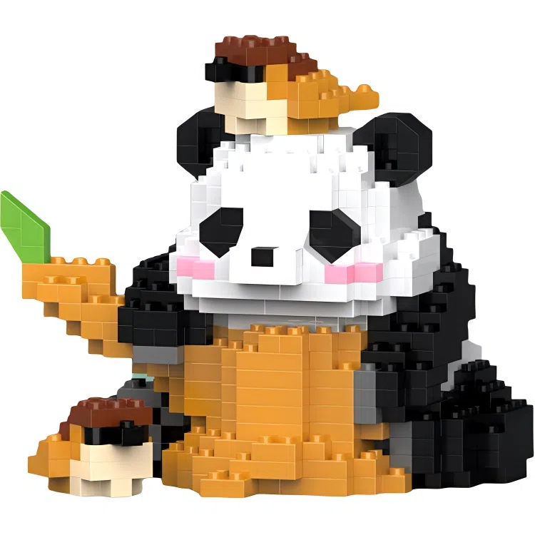 雄俊 可爱乐高积木卡通贪吃猪 益智拼装 玩具