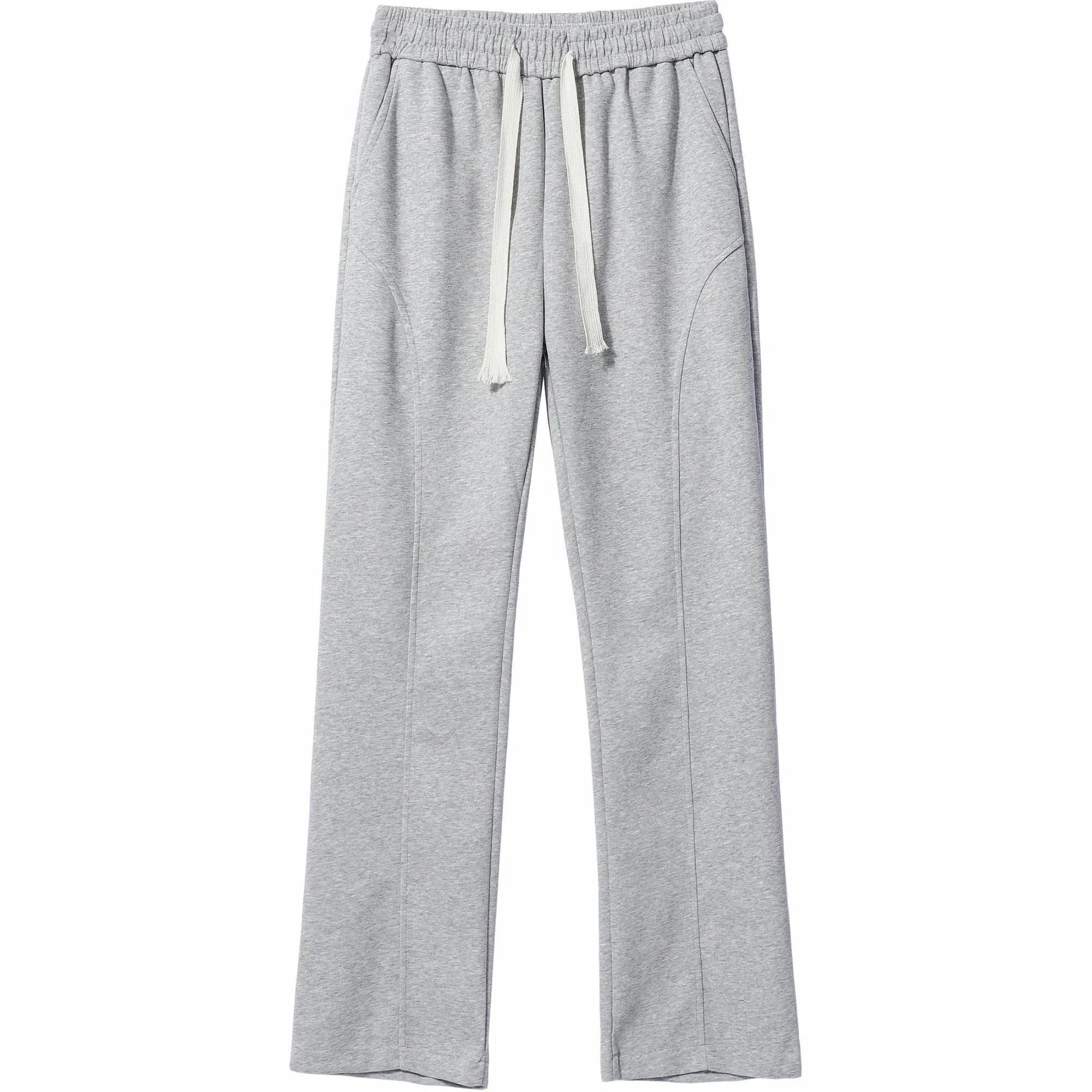 棉致 美式学院风潮流百搭宽松纯色运动休闲裤 男女同款