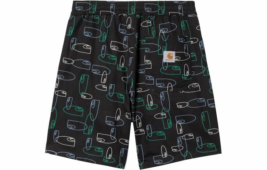 Carhartt WIP SS23 Logo Print Shorts Black