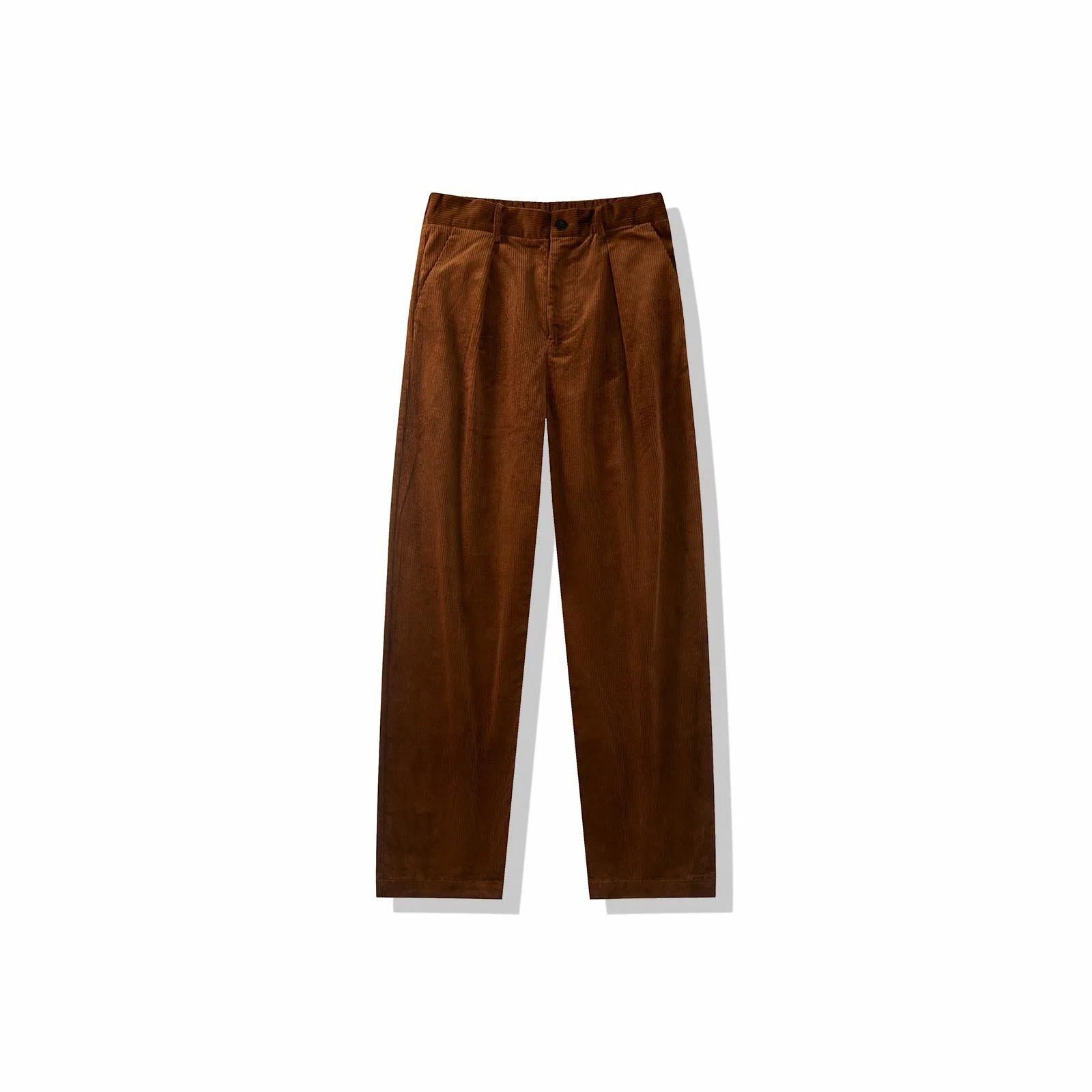 我是大卫 美拉德时尚百搭轻熟风掐褶直筒阔腿休闲裤 通用 咖色