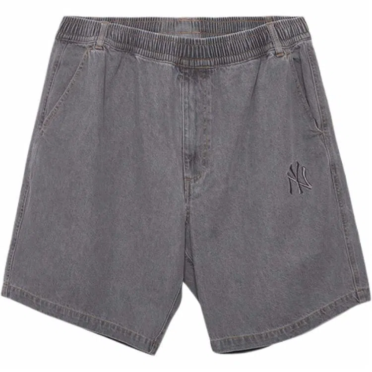 New Era x MLB NY Yankees Grey Denim Shorts