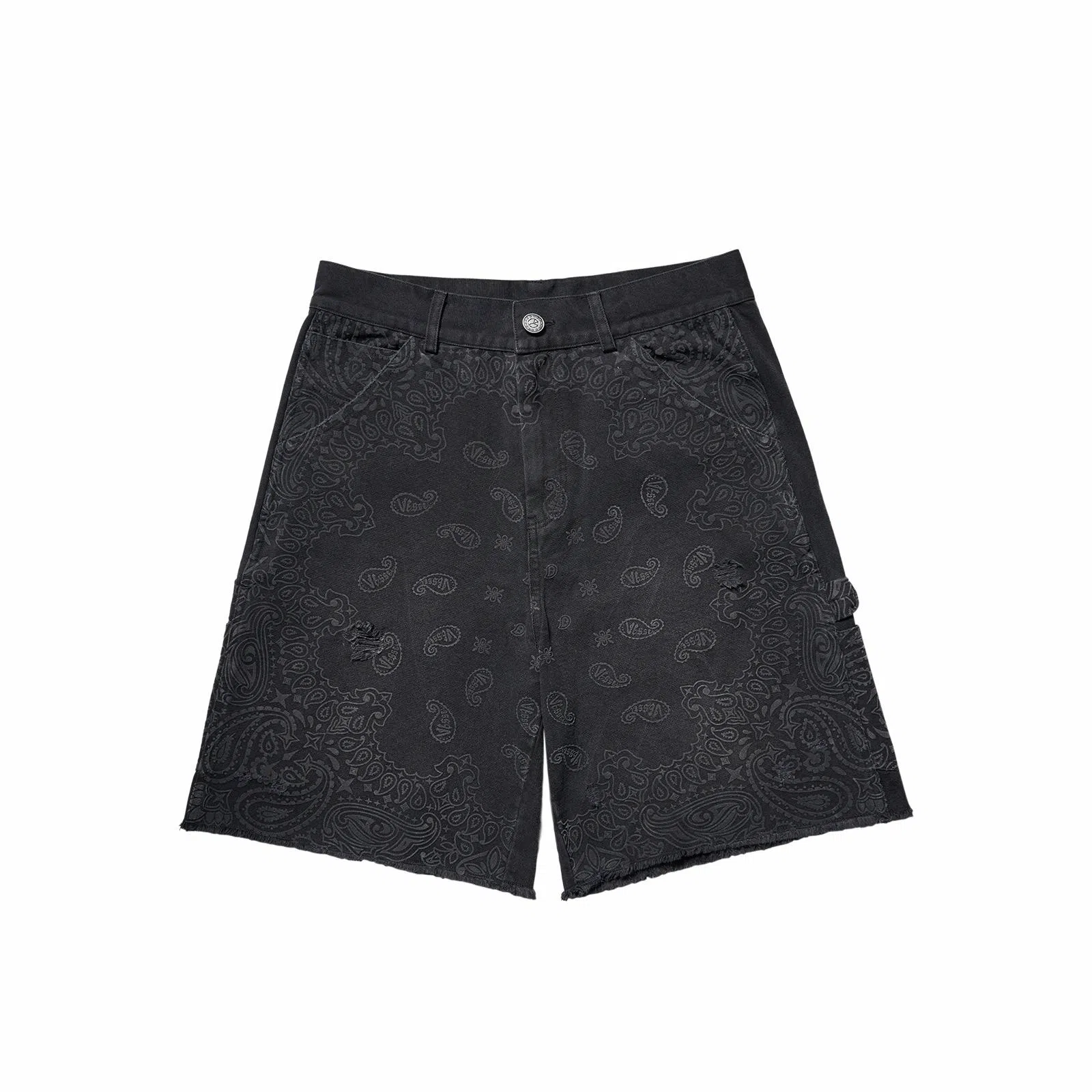 xVESSEL Black Denim Shorts