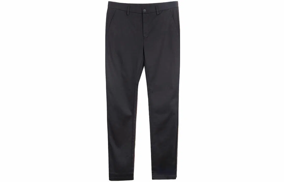 才子 纯色中腰透气微弹休闲裤 男款