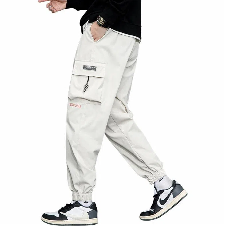 顶峰保罗 潮牌设计感百搭运动束脚休闲裤 男女同款