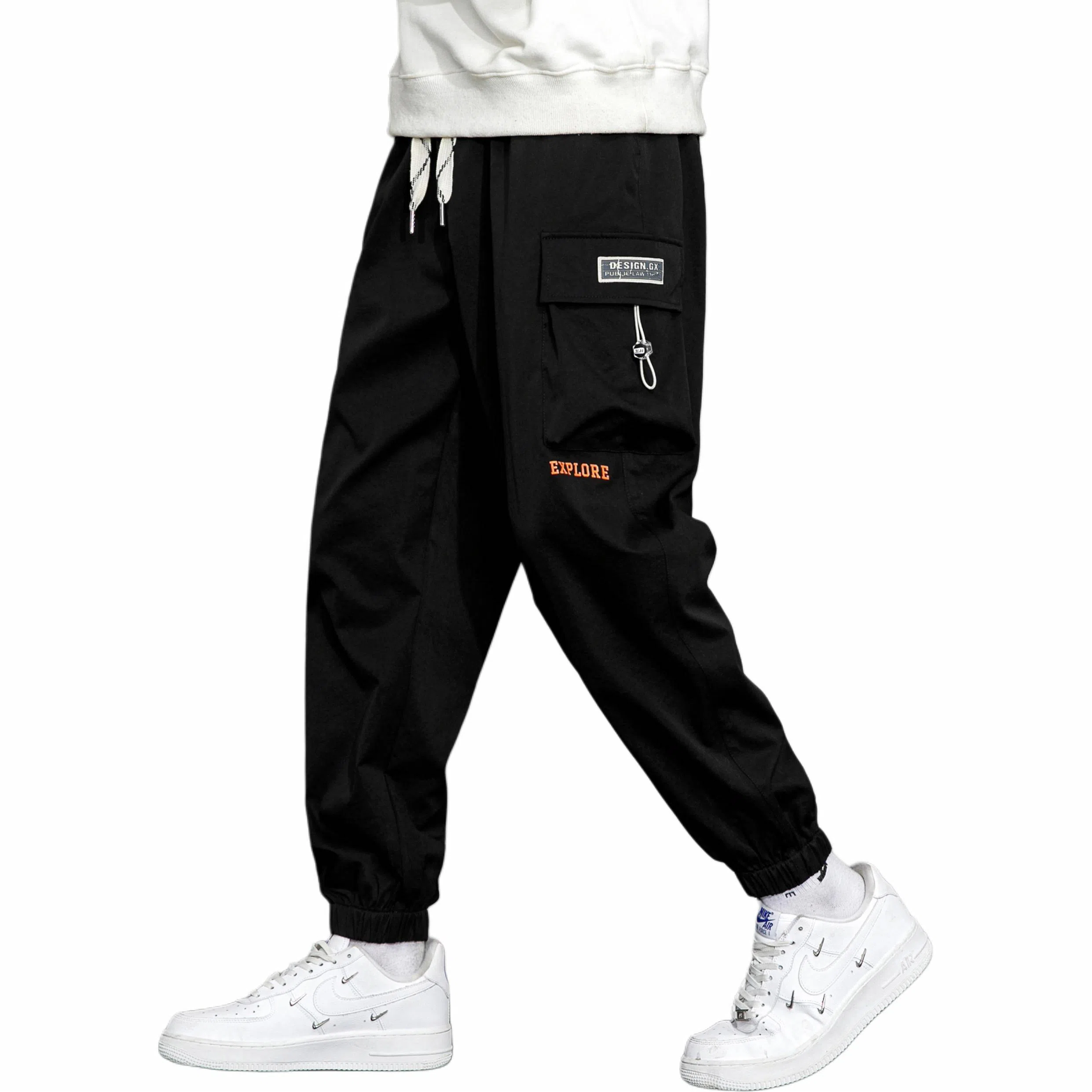 顶峰保罗 潮牌设计感百搭运动束脚休闲裤 男女同款