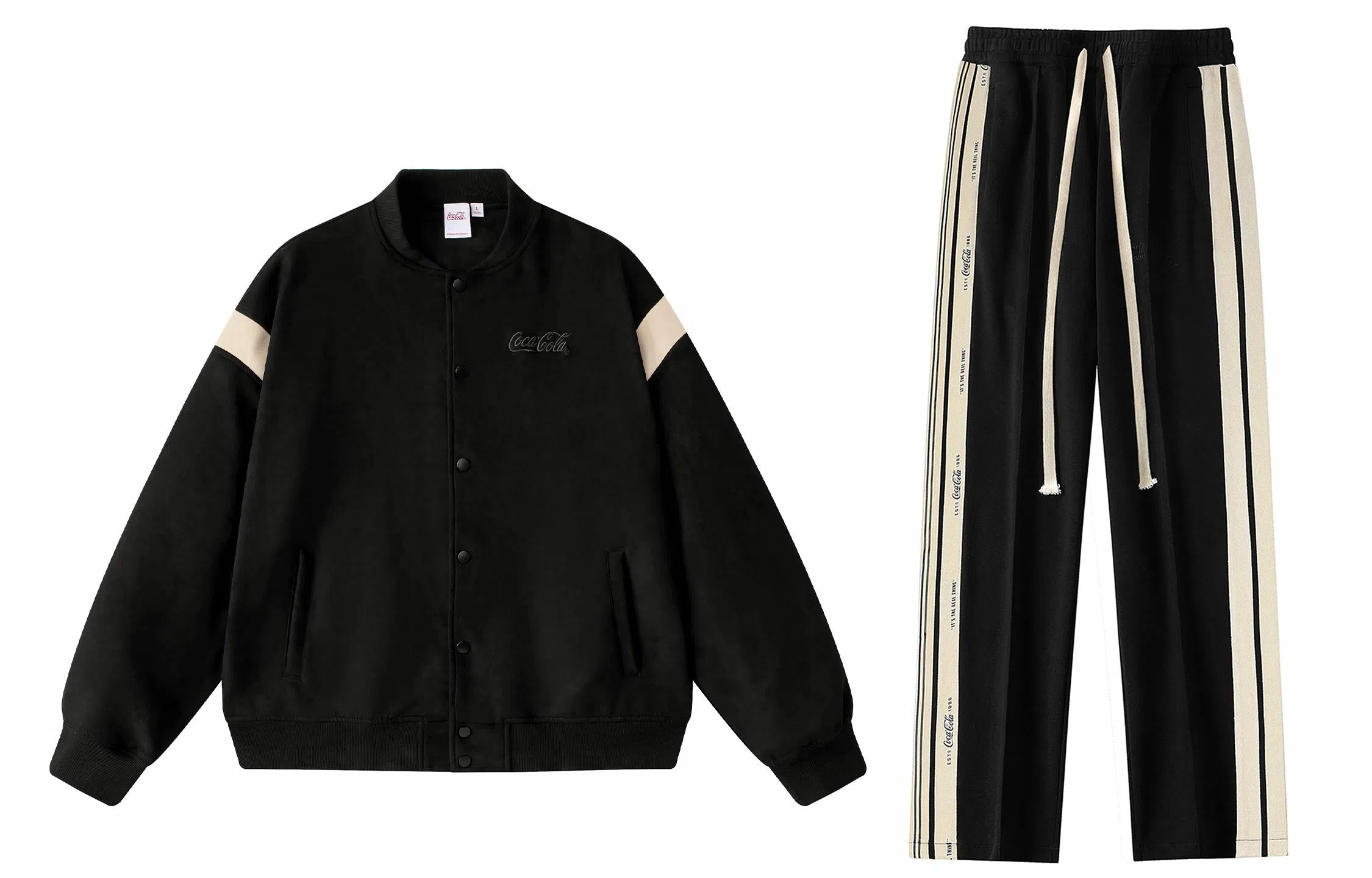 Coca-Cola Suede Stripe Embroidered Set