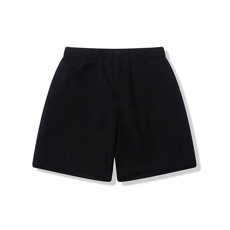 我是大卫 韩版时尚高级感小众设计百搭宽松直筒休闲短裤 男款 黑色