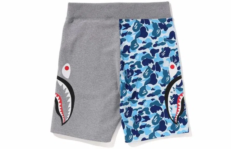 A BATHING APE Bape Shark Print Shorts