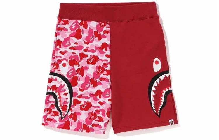 A BATHING APE Bape Shark Print Shorts