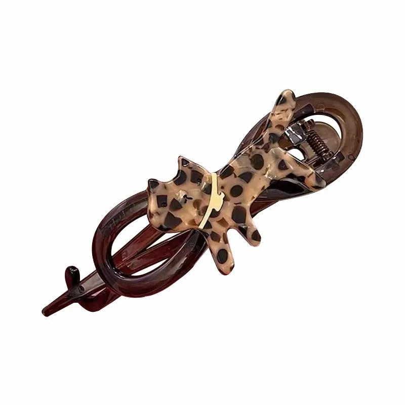 蒙妮 可爱卡通猫咪扭扭夹 亚克力 发夹 男女同款情侣款