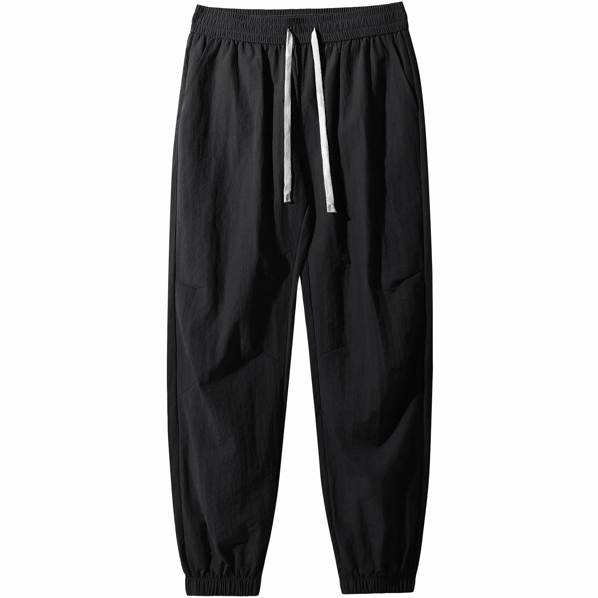 稻草人 日系慵懒基础款纯色轻薄冰感速干透气束脚裤无性别主义显瘦日常百搭通勤休闲裤 男女同款