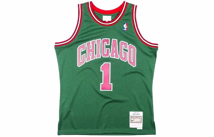 Mitchell & Ness NBA 08-09 Chicago Bulls Rose 1 Jersey Green