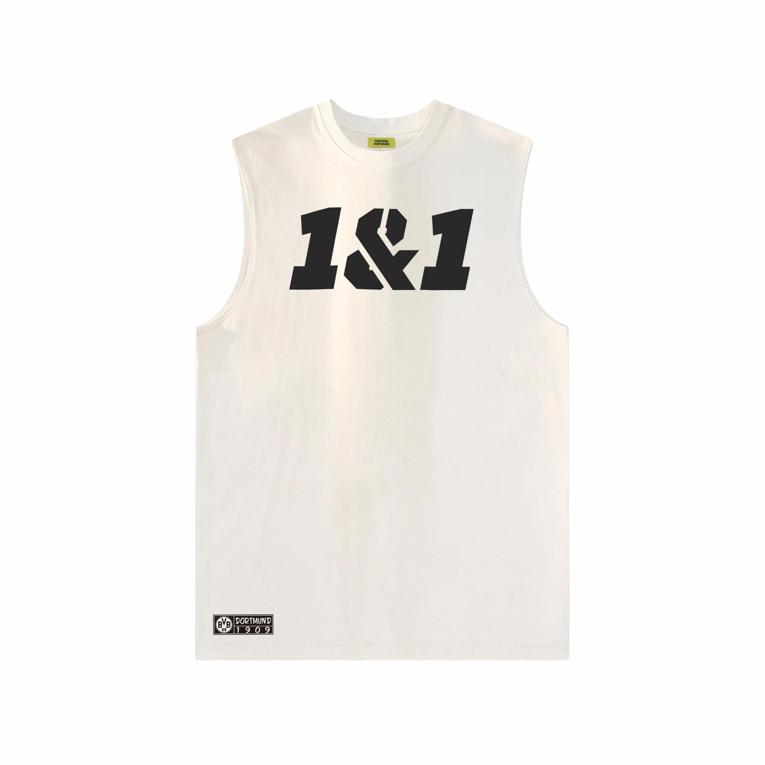 普鲁士多特蒙德 美式复古潮流休闲运动风舒适宽松坎肩圆领数字纯色无袖背心 男女同款