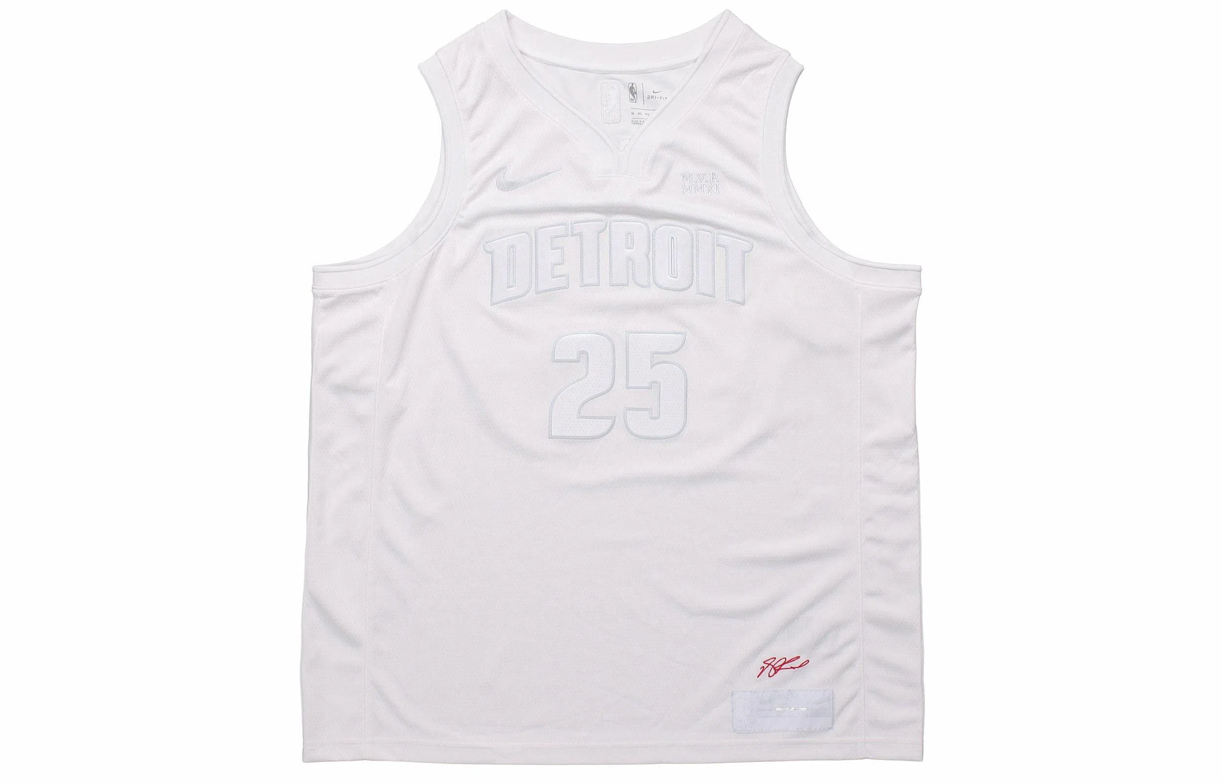 Nike NBA MVP Jersey Rose 20 Detroit Pistons White