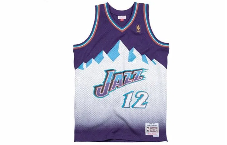 Mitchell & Ness NBA Stockton 12 Utah Jazz Jersey Purple