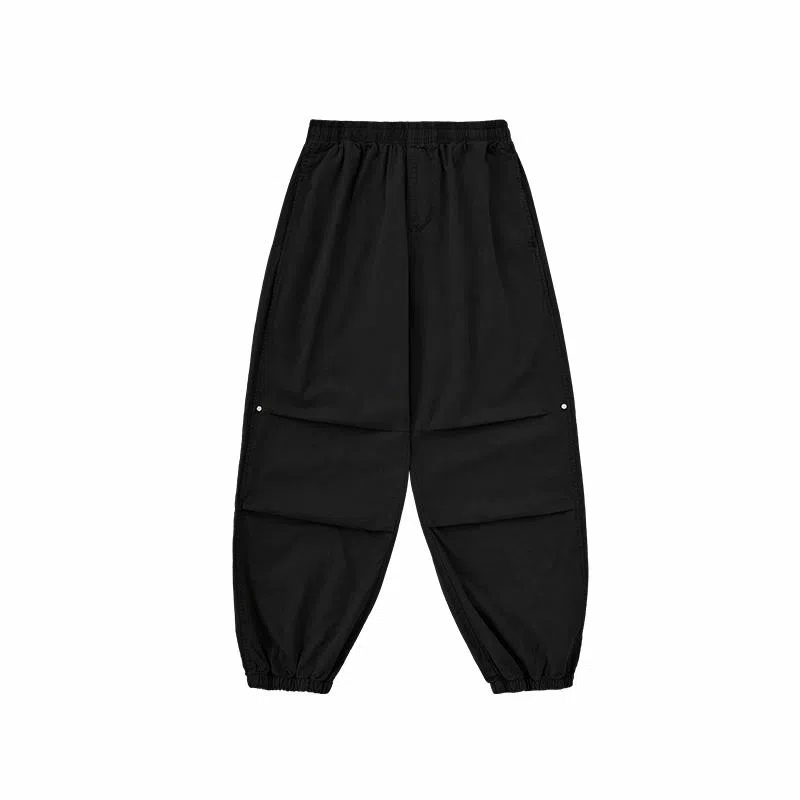 膨胀潮牌 洗水工装束脚纯色宽松休闲裤 男女同款