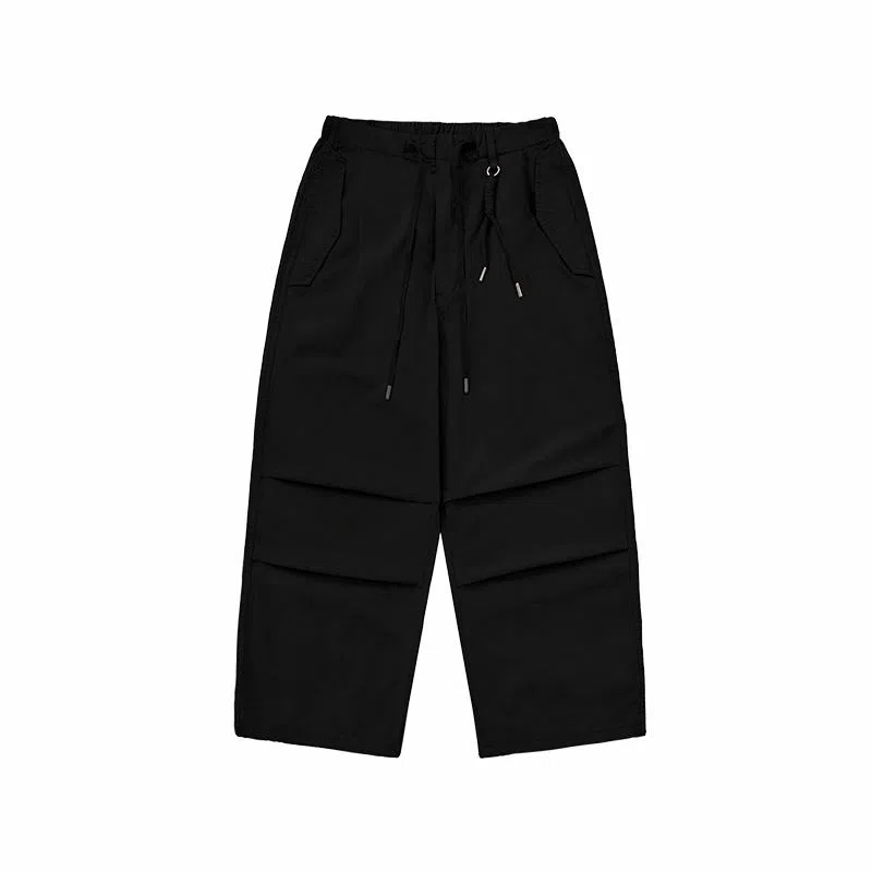 膨胀潮牌 成衣洗水宽松口袋阔腿休闲裤 男女同款