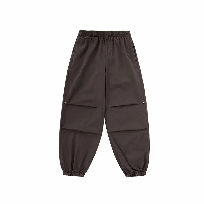 膨胀潮牌 洗水工装束脚纯色宽松休闲裤 男女同款