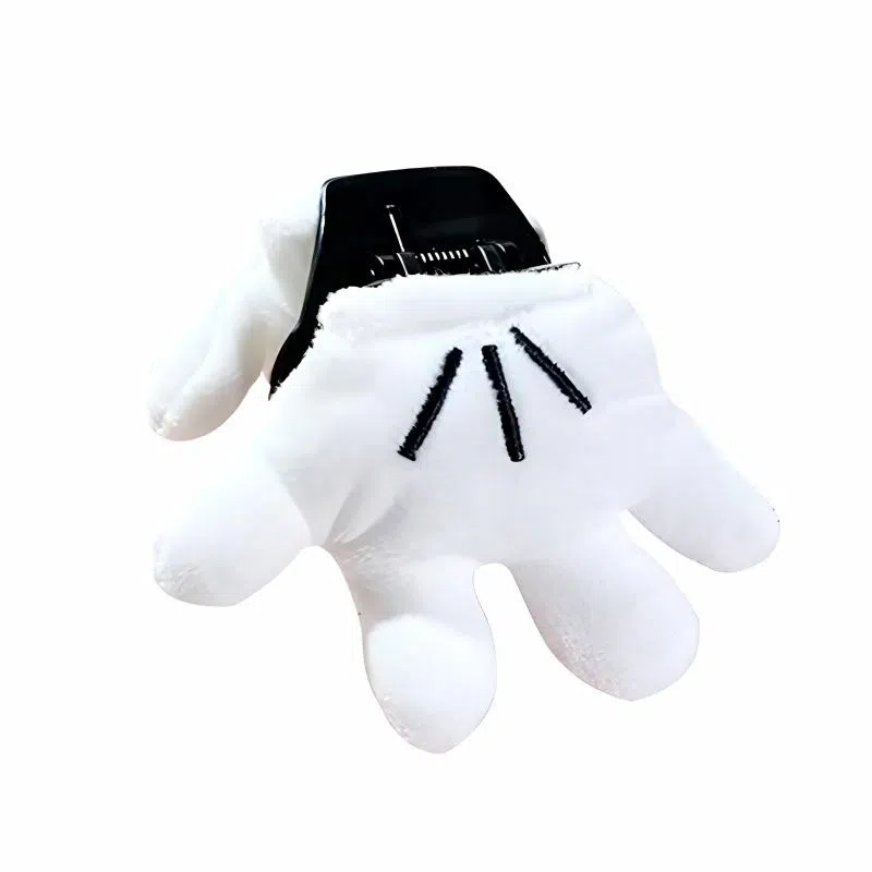 零界 可爱爪爪手掌抓夹治愈创意卡通立体#好运 毛绒 发夹 女款