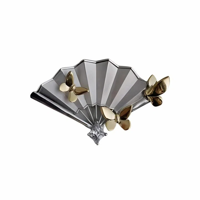 指尖瑰宝 复古蝴蝶折扇轻奢高级感气质极具美学 合金 胸针 男女同款情侣款