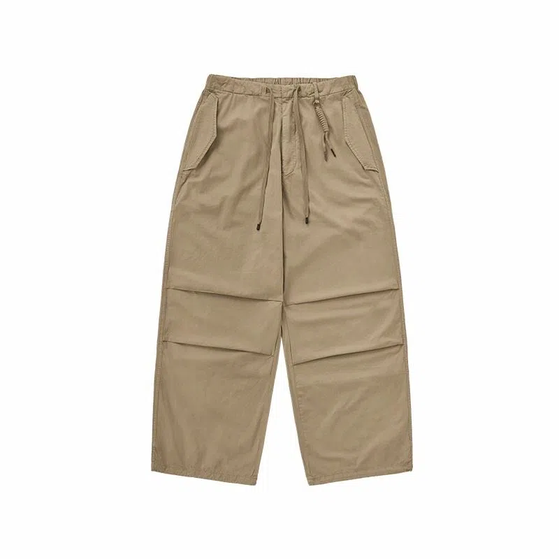 膨胀潮牌 成衣洗水宽松口袋阔腿休闲裤 男女同款