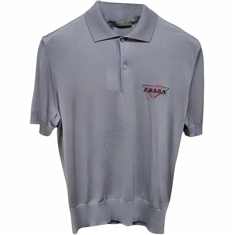Prada Logo Embroidered Polo Shirt