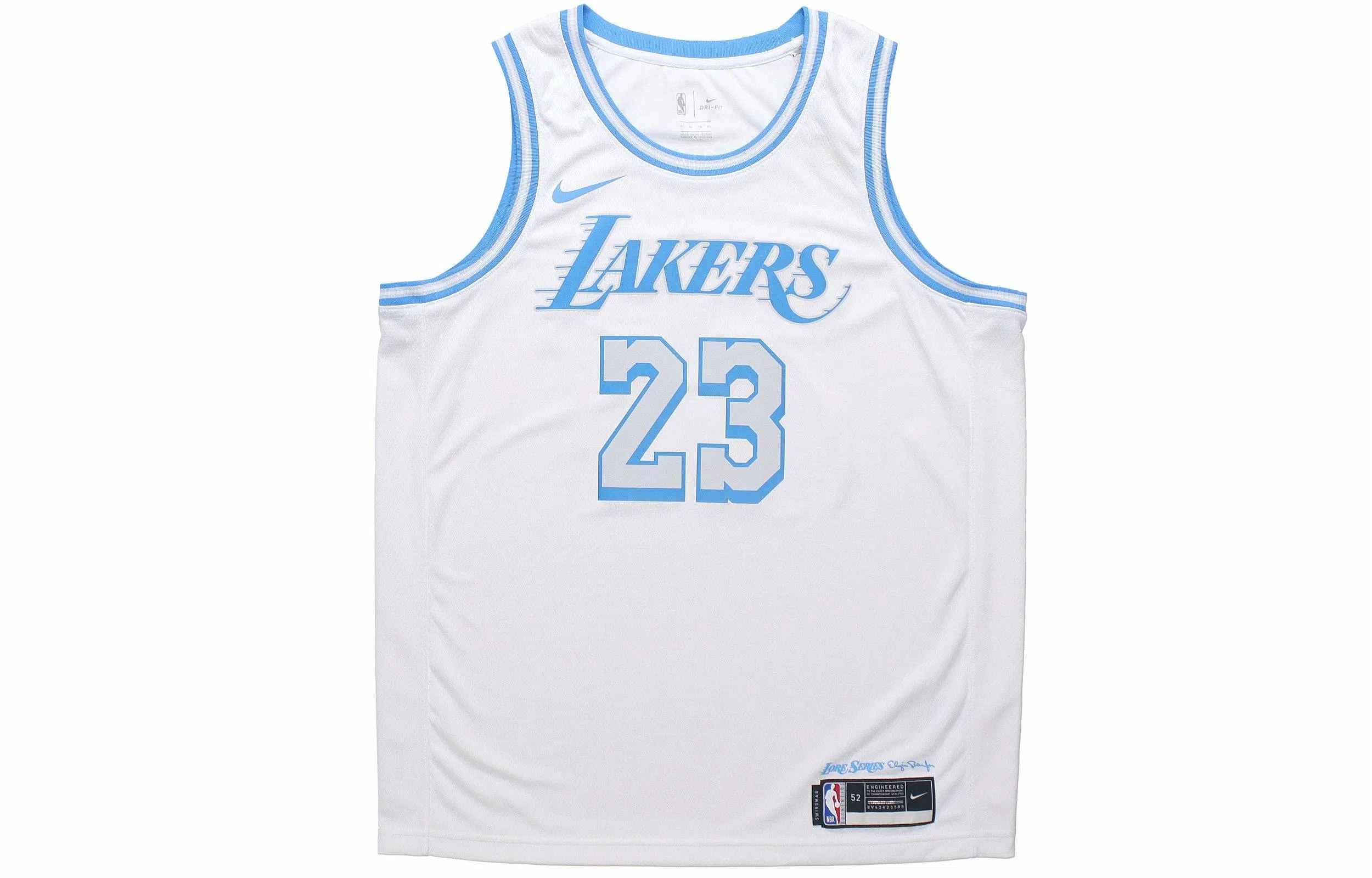 Nike NBA Lakers LeBron James 23 Fan Jersey White