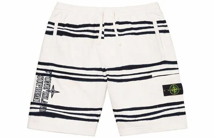 Supreme x Stone Island Warp Stripe Sweatshort