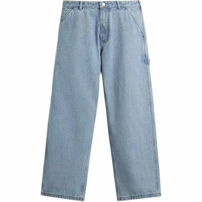 ZARA Relaxed Washed Jeans Light Blue