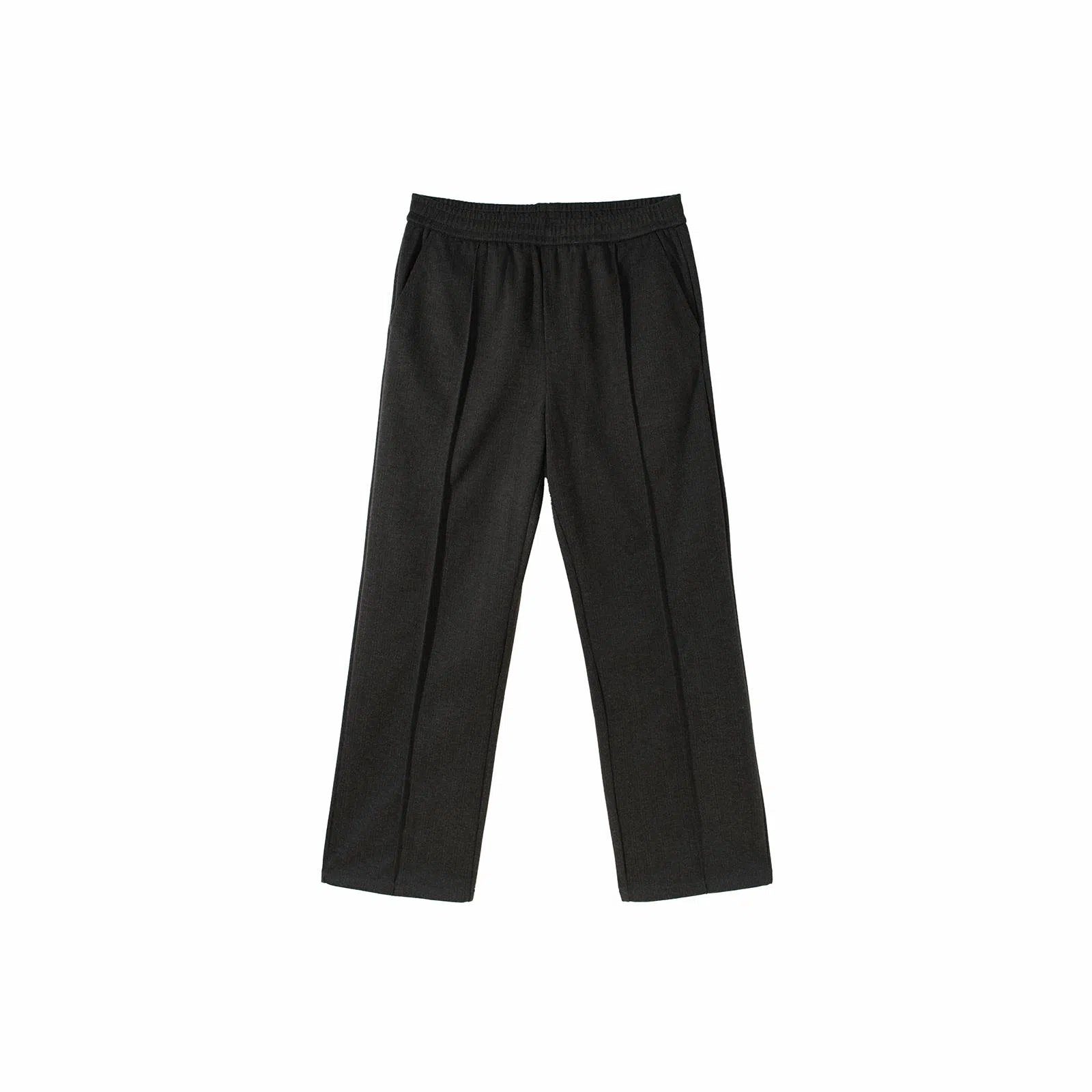 我是大卫 美拉德运动重磅拼接阔腿裤轻熟休闲裤 男女同款 深灰色