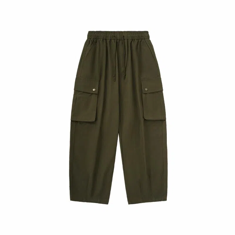 膨胀潮牌 宽松纯色阔腿休闲裤 男女同款