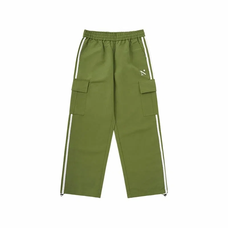 膨胀潮牌 复古宽松双杠侧条纹舒适休闲裤 男女同款