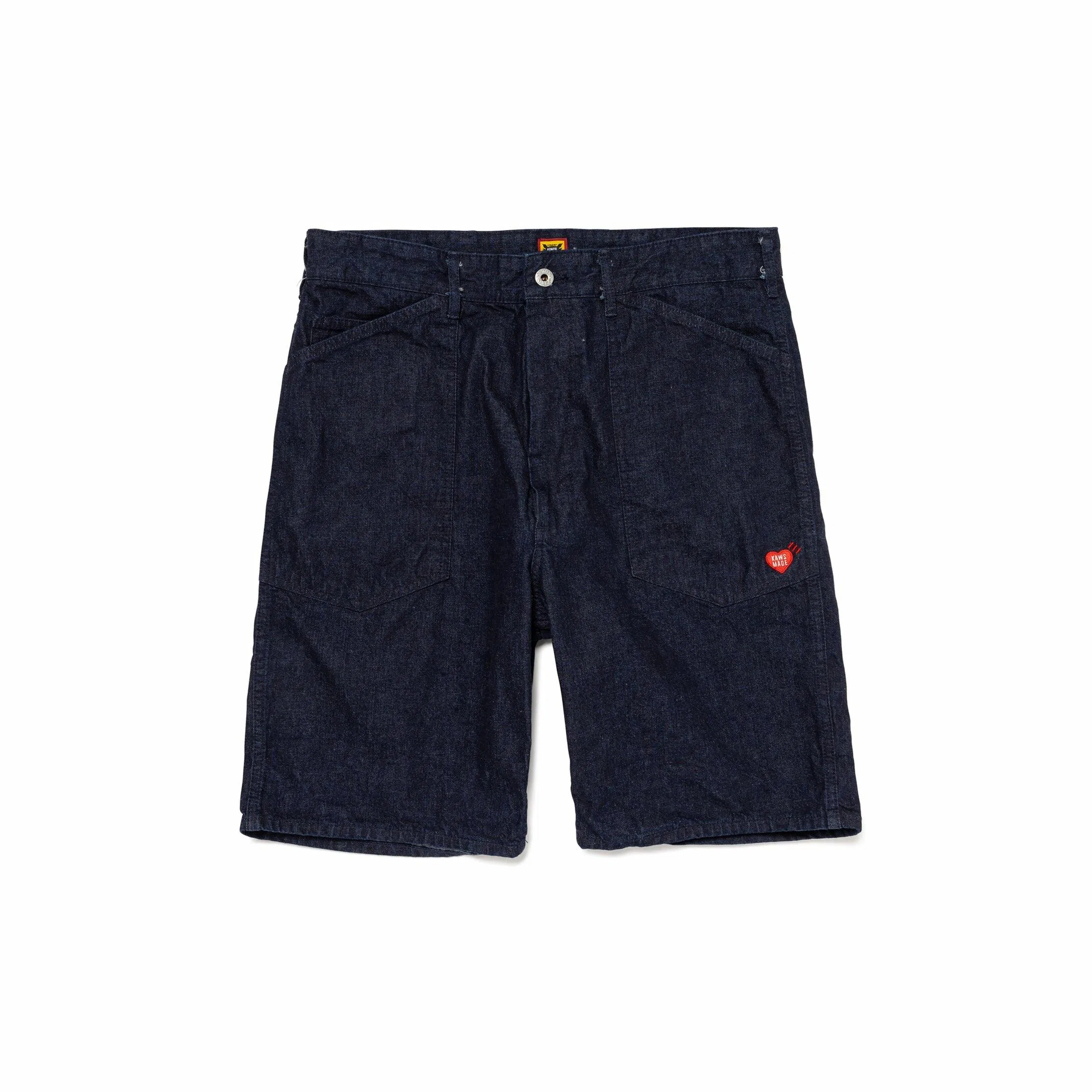 HUMAN MADE x KAWS Denim Shorts Navy