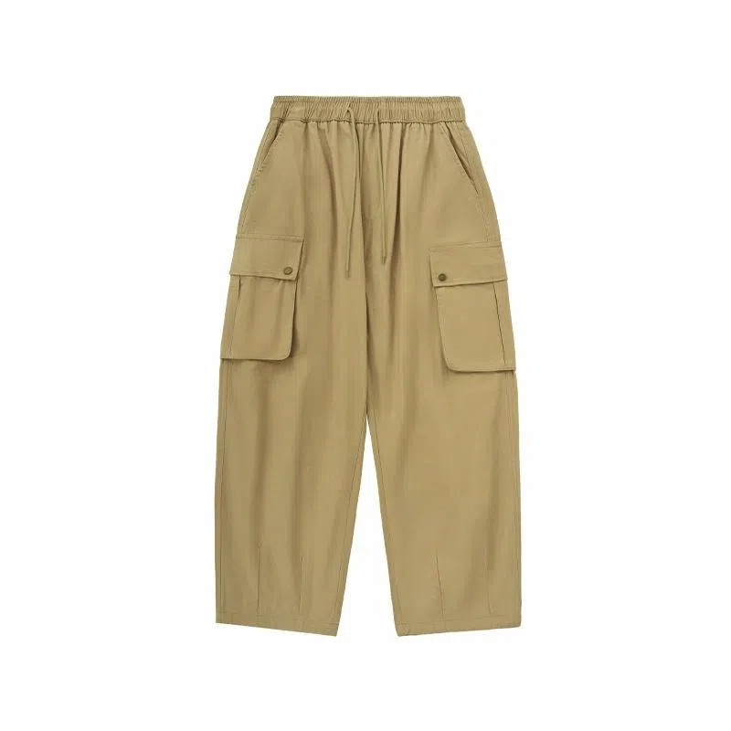 膨胀潮牌 宽松纯色阔腿休闲裤 男女同款