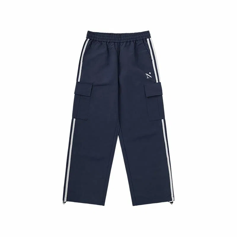 膨胀潮牌 复古宽松双杠侧条纹舒适休闲裤 男女同款