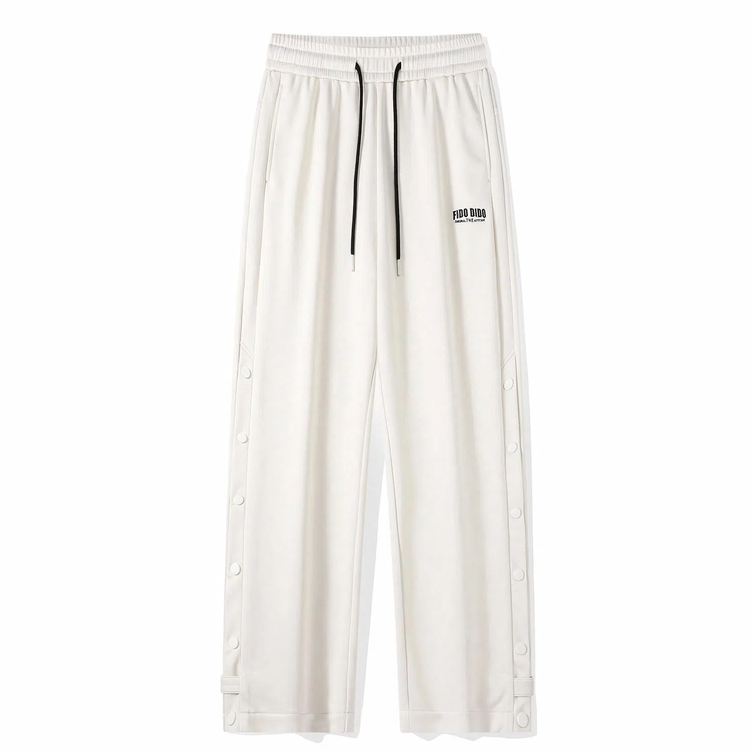 FIDO DIDO Logo Embroidered Straight Pants