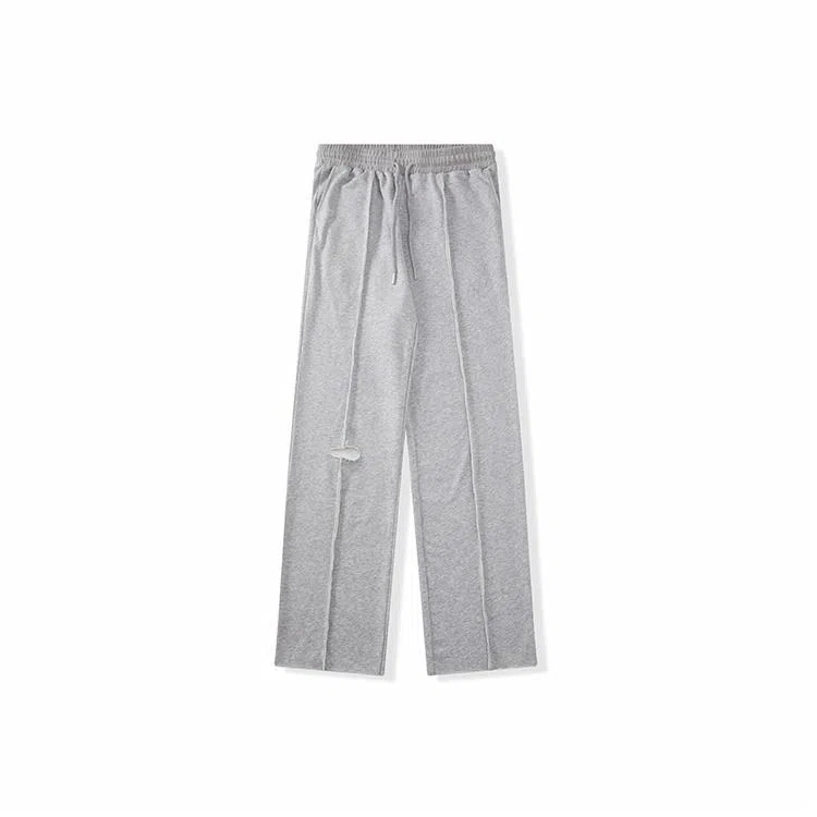 我是大卫 破洞痞帅直筒裤春秋宽松百搭垂感高街休闲裤 男款