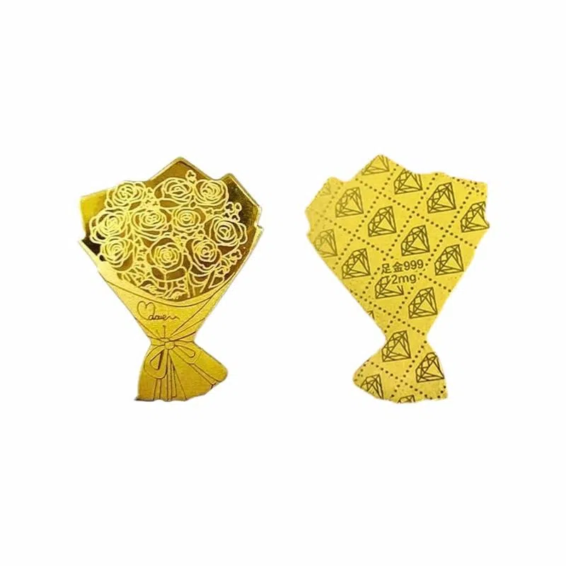 【招财吸金999金片】 九龙古 玫瑰花束浪漫经典永不凋零恋爱告白轻奢时尚背部日常通勤#好运#好运 贴片 挂件 男女同款情侣款