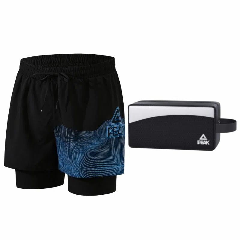 匹克 双层速干透气平角泳裤 男款