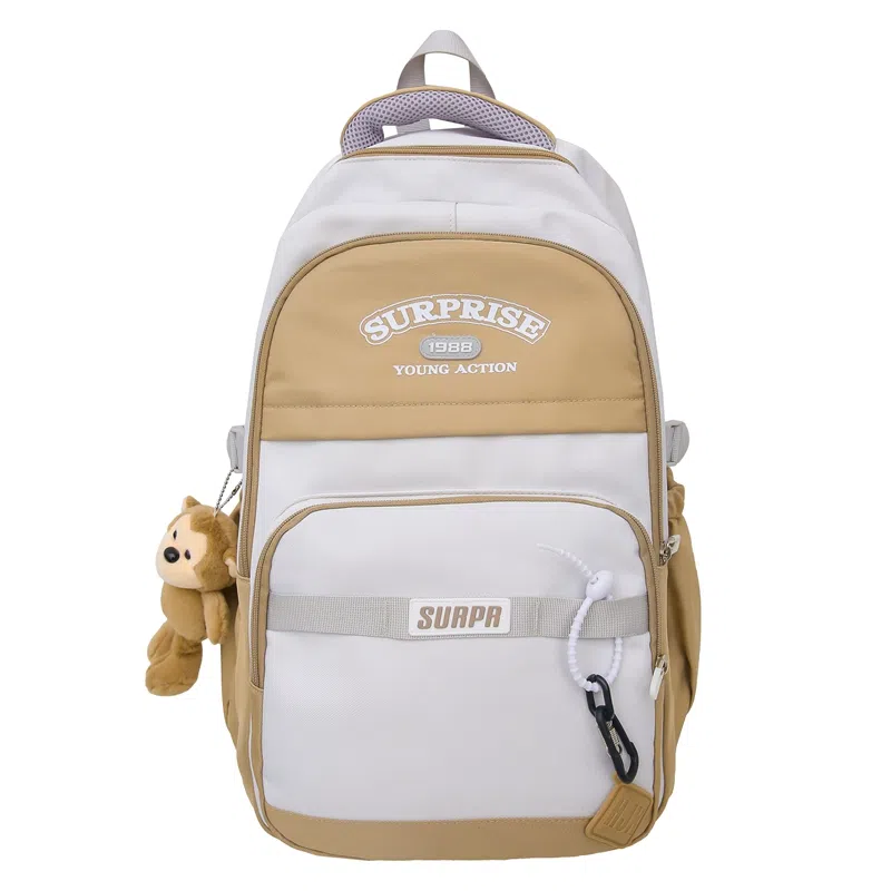 恒源祥 校园可爱拼色原宿大容量 尼龙 双肩包 女款 多色