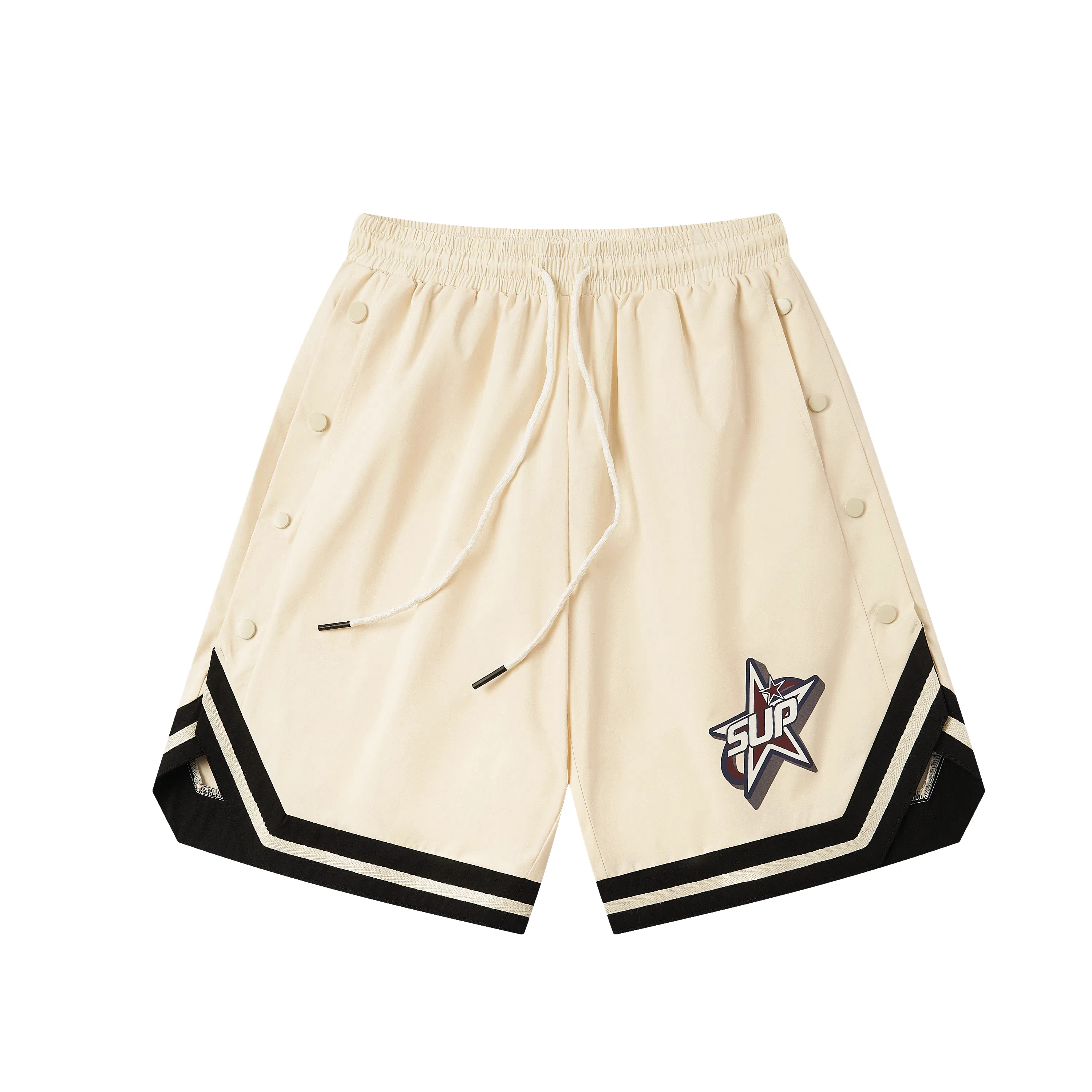 SUPEREALLY Retro Star Stripe Basketball Shorts