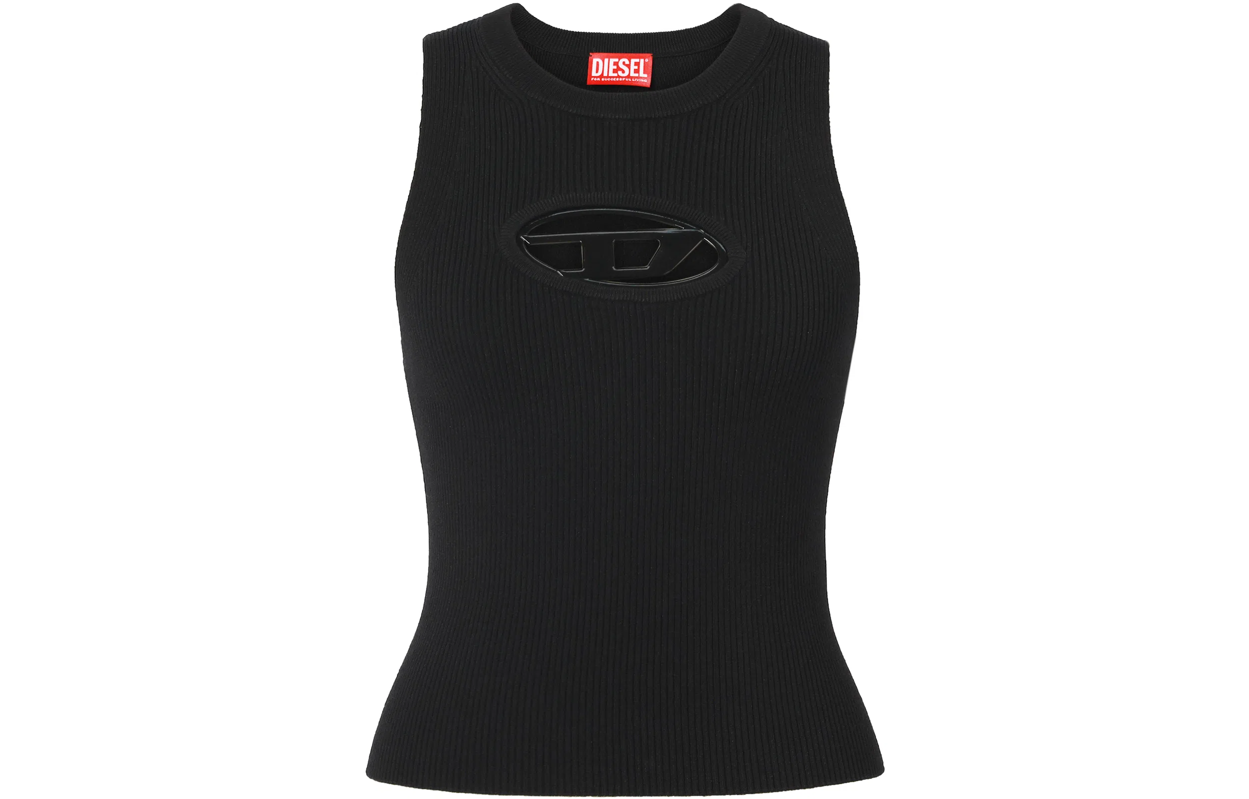 DIESEL OVAL-D Black Tank Top