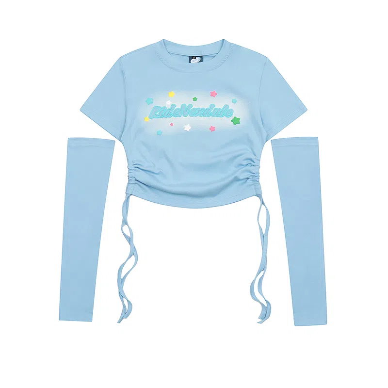 JUFU Retro Star Embroidered Tee