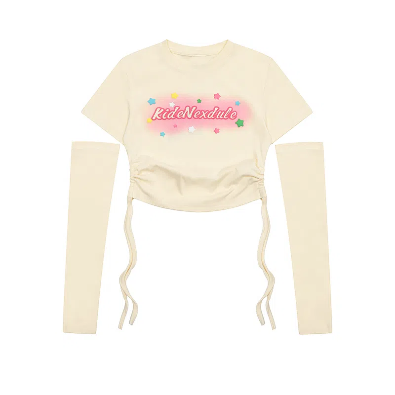 JUFU Retro Star Embroidered Tee