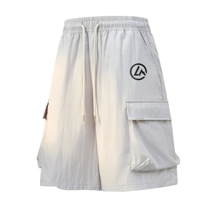 兰缪 纯色基础款运动简约美式复古百搭日常通勤舒适透气五分休闲短裤 男女同款