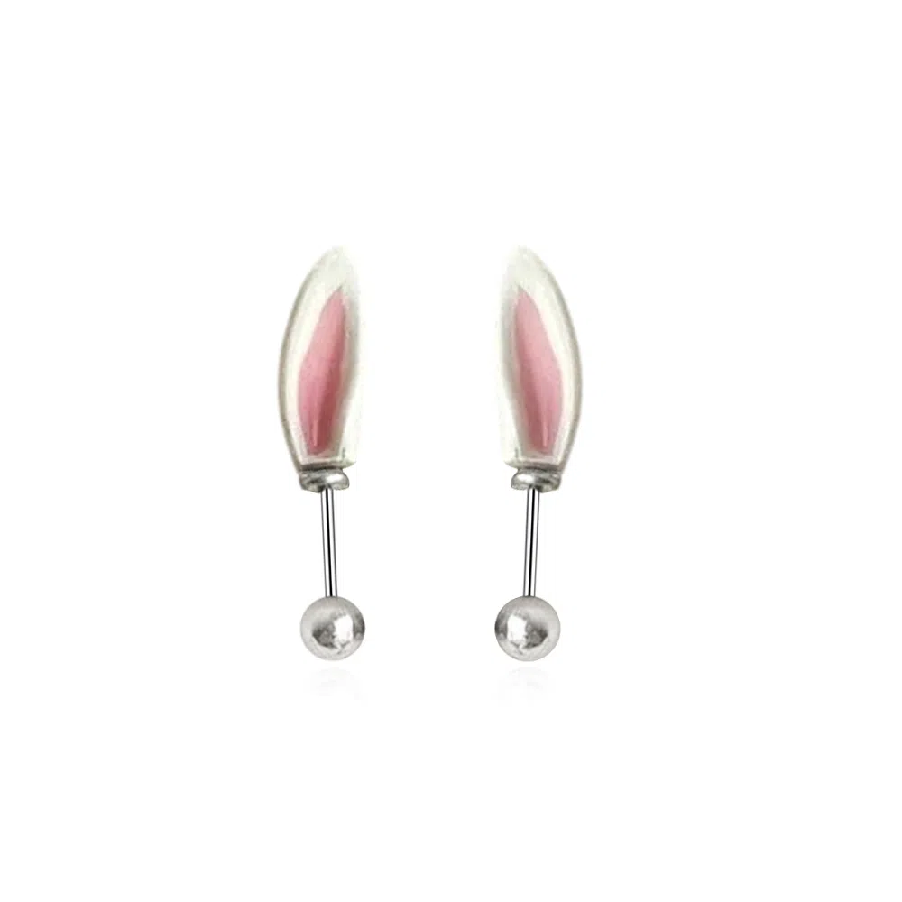 希遇 兔萌皓月 国潮轻奢 时尚精致简约风 可爱少女 小众设计日常百搭 #好运 清晰飘逸优雅 合金 耳钉 女款