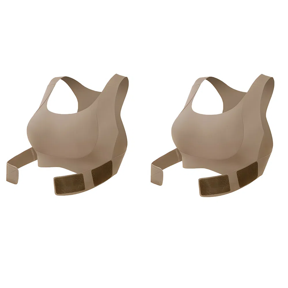 润微 隐形矫姿挺背无痕一体美背聚拢文胸 女款 组合装