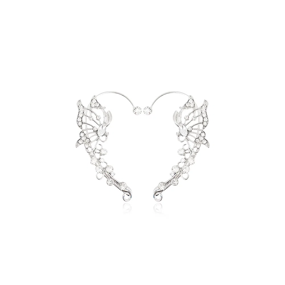 希遇 轻奢小众设计日常通勤百搭 翅膀元素 清新大方时尚简约风 #好运 合金 耳环 女款