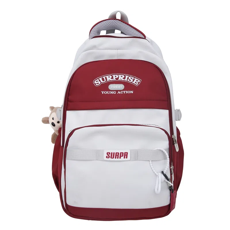 恒源祥 校园可爱拼色原宿大容量 尼龙 双肩包 女款 多色