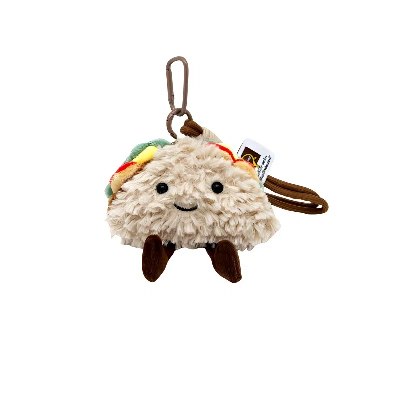 丹琴 趣味三明治玩偶包包挂饰仿食塔可书包背包挂饰高级感车 毛绒 挂件 男女同款情侣款